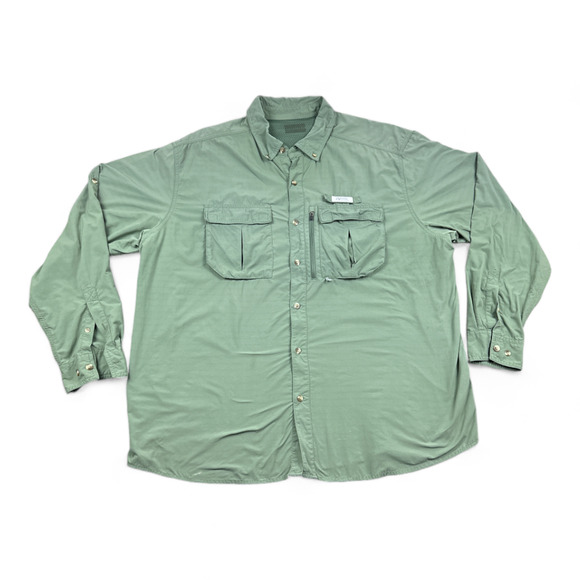 Gander Mountain Fishing Shirt Adult 2XL XXL Green Guide Series Vented Fisherman - Picture 1 of 8